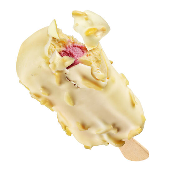 Rahmglacé mit weisser Schokolade